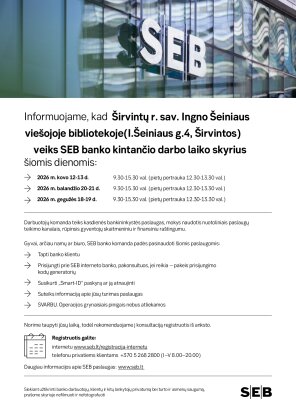 SEB banko konsultacijos Širvintose