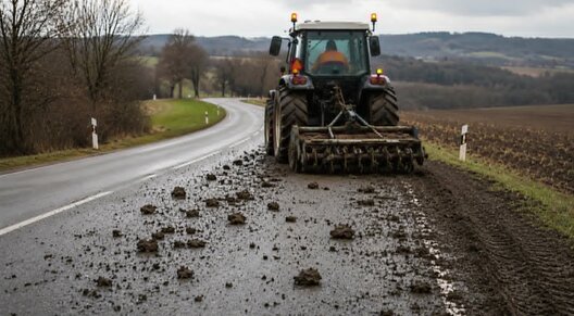 Užteršti keliai – pavojus eismo saugumui