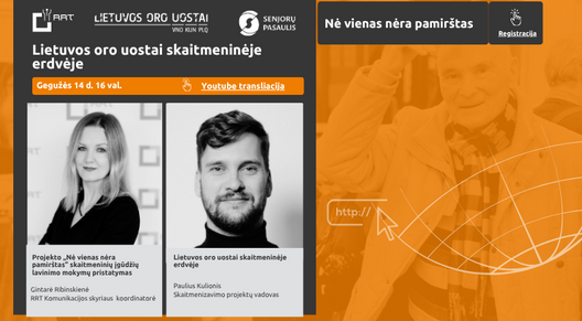  Projektas „Nė vienas nėra pamirštas“  kviečia į nuotolinę paskaitą