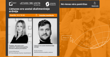  Projektas „Nė vienas nėra pamirštas“  kviečia į nuotolinę paskaitą