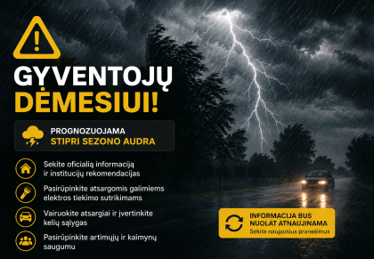 Gyventojų dėmesiui!