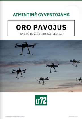  Atmintinė gyventojams „Oro pavojus. Ką svarbu žinoti ir kaip elgtis?“