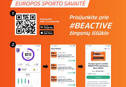  Iniciatyva #BEACTIVE kviečia prisijungti!