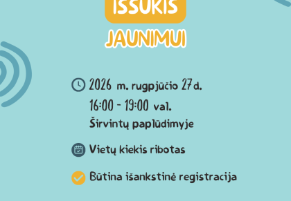VšĮ Tavo Judesys kviečia 5–11 metų vaikus prisijungti prie interaktyvios pilietiškumo paskaitos...