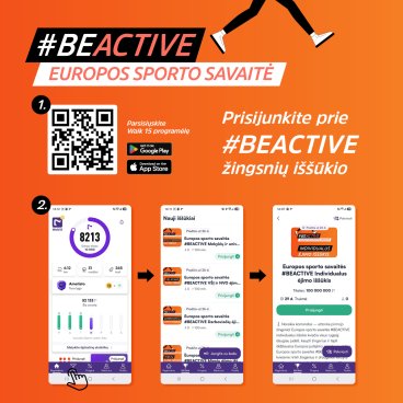  Iniciatyva #BEACTIVE kviečia prisijungti!