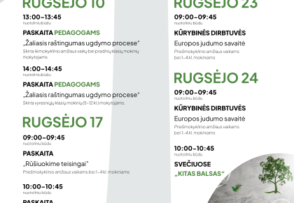 „Žaliasis taškas“ kviečia prisijungti prie NEMOKAMŲ nuotolinių edukacijų ciklo