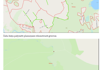 Informacija dėl melioracijos statinių rekonstravimo darbų