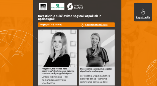 Projektas „Nė vienas nėra pamirštas“ kviečia į nuotolinę paskaitą