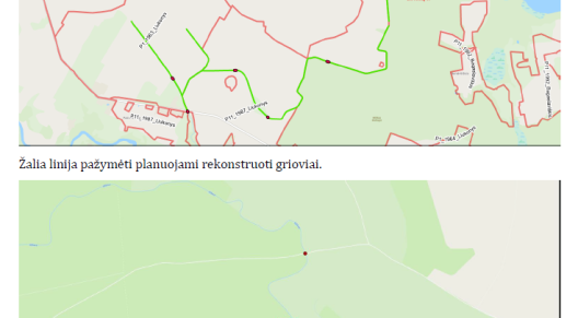 Informacija dėl melioracijos statinių rekonstravimo darbų
