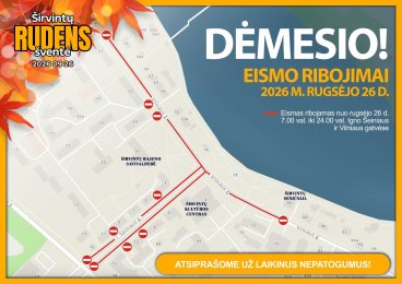 Eismo ribojimai Rudens šventės metu