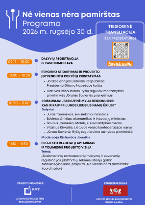 Ryšių reguliavimo tarnyba kviečia nuotoliu stebėti projekto „Nė vienas nėra pamirštas“ renginį