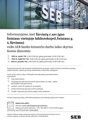 SEB banko konsultacijos Širvintose