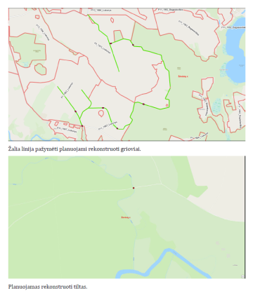 Informacija dėl melioracijos statinių rekonstravimo darbų