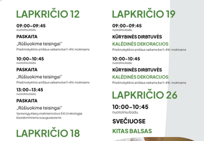 „Žaliasis taškas“ kviečia prisijungti prie NEMOKAMŲ nuotolinių edukacijų ciklo